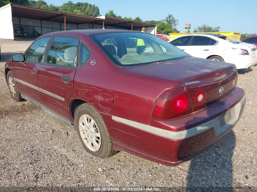 2002 Chevrolet Impala VIN: 2G1WF55E129217259 Lot: 39783056