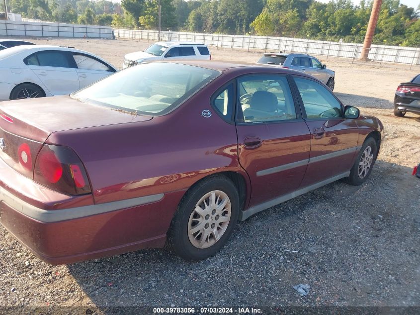 2002 Chevrolet Impala VIN: 2G1WF55E129217259 Lot: 39783056