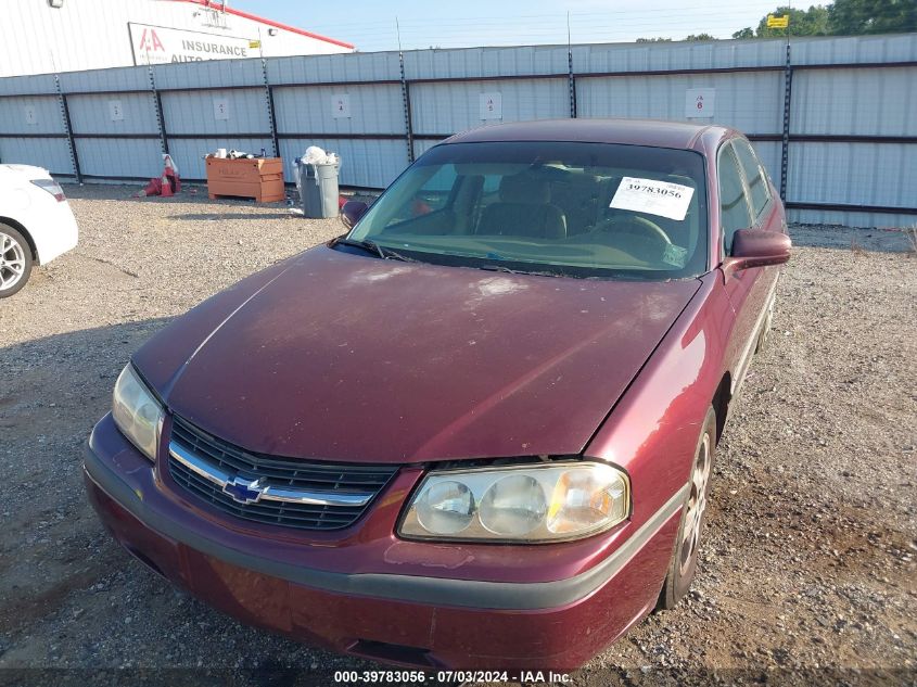 2002 Chevrolet Impala VIN: 2G1WF55E129217259 Lot: 39783056