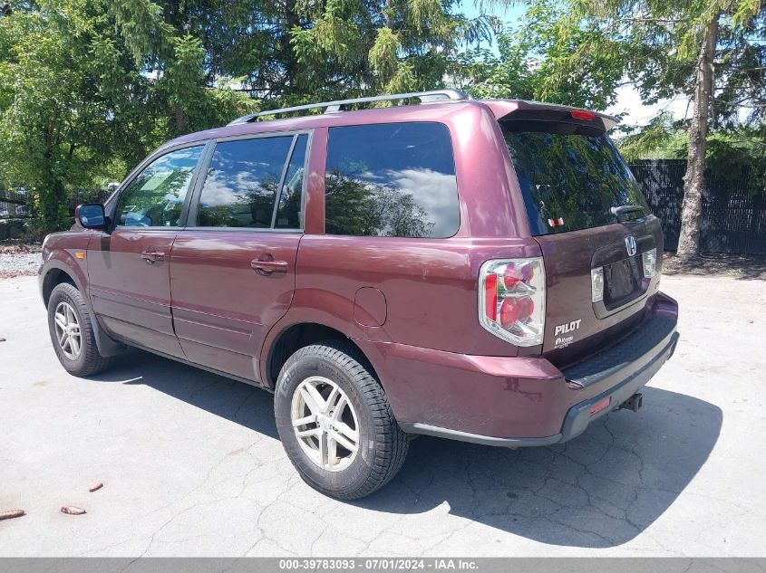 2008 Honda Pilot Vp VIN: 5FNYF18258B019153 Lot: 39783093