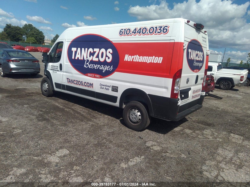 2023 Ram Promaster 2500 High Roof 159 Wb VIN: 3C6LRVDG8PE542964 Lot: 39783177