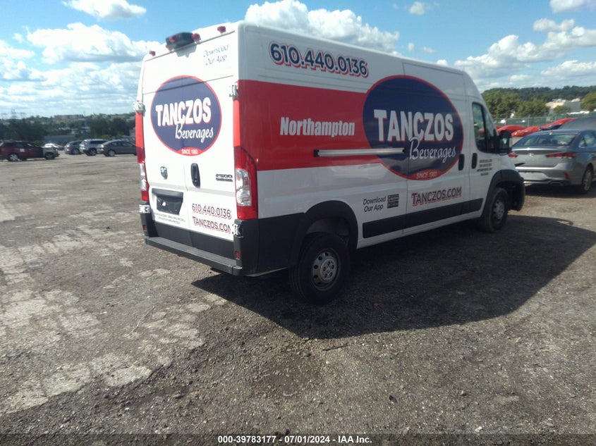 2023 Ram Promaster 2500 High Roof 159 Wb VIN: 3C6LRVDG8PE542964 Lot: 39783177