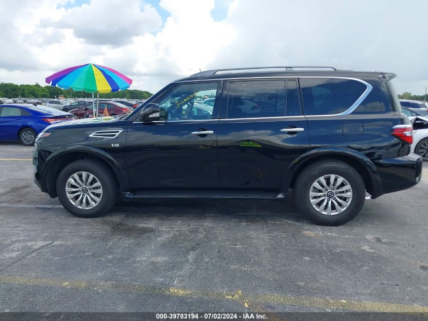 2022 Nissan Armada S/Sv VIN: JN8AY2AC0N9161893 Lot: 39783194