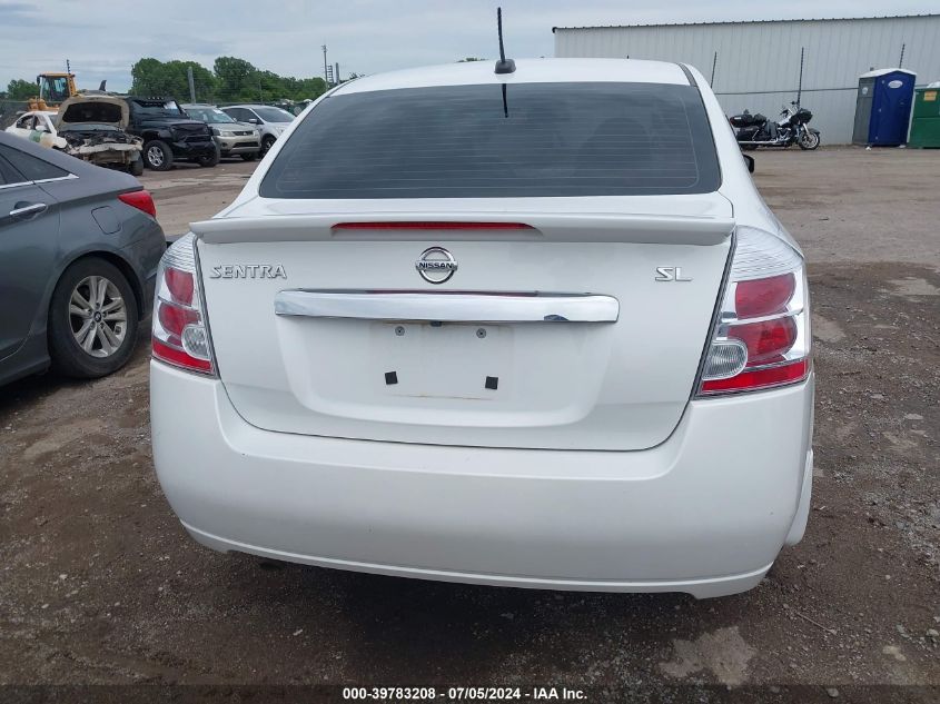 2012 Nissan Sentra 2.0 Sl VIN: 3N1AB6AP2CL682340 Lot: 39783208