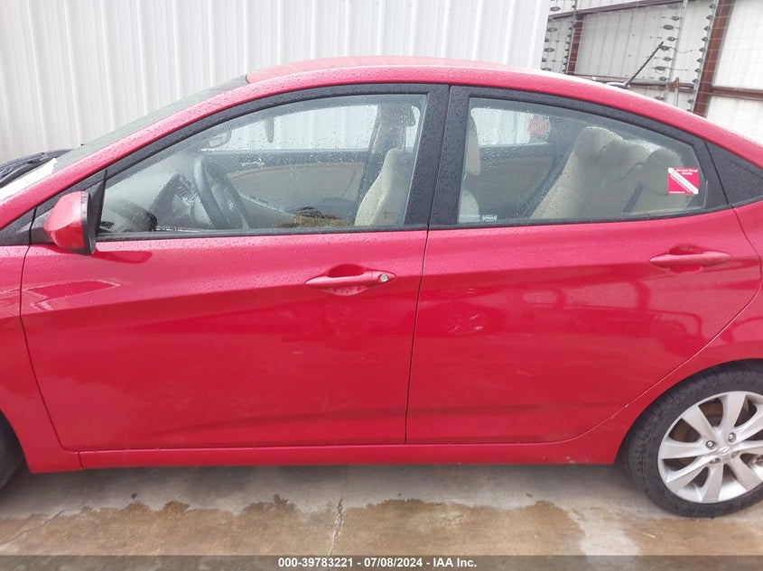 2012 Hyun Accent Gls Automatic Gls VIN: KMHCU4AE7CU087309 Lot: 39783221
