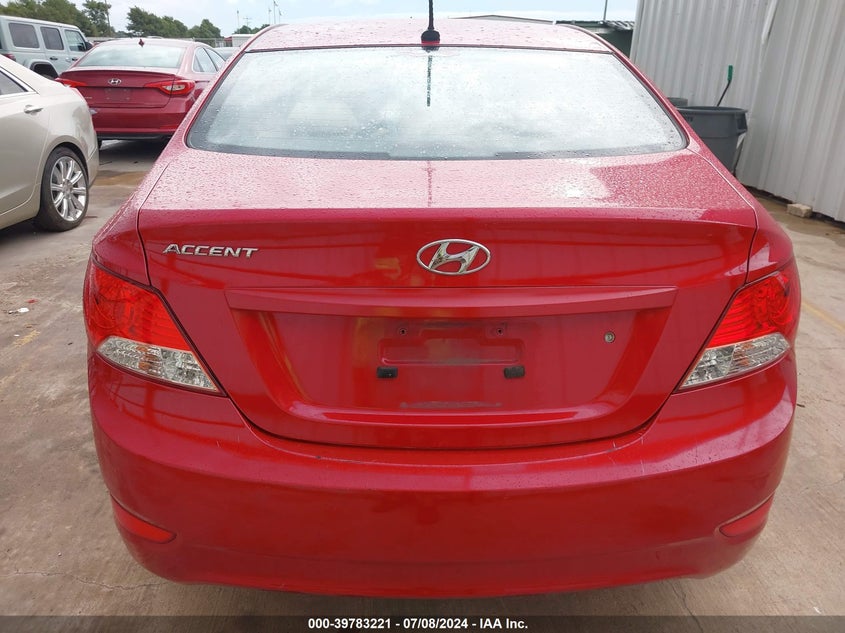 2012 Hyun Accent Gls Automatic Gls VIN: KMHCU4AE7CU087309 Lot: 39783221