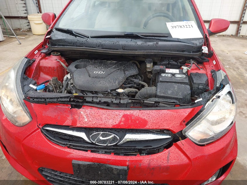 2012 Hyun Accent Gls Automatic Gls VIN: KMHCU4AE7CU087309 Lot: 39783221