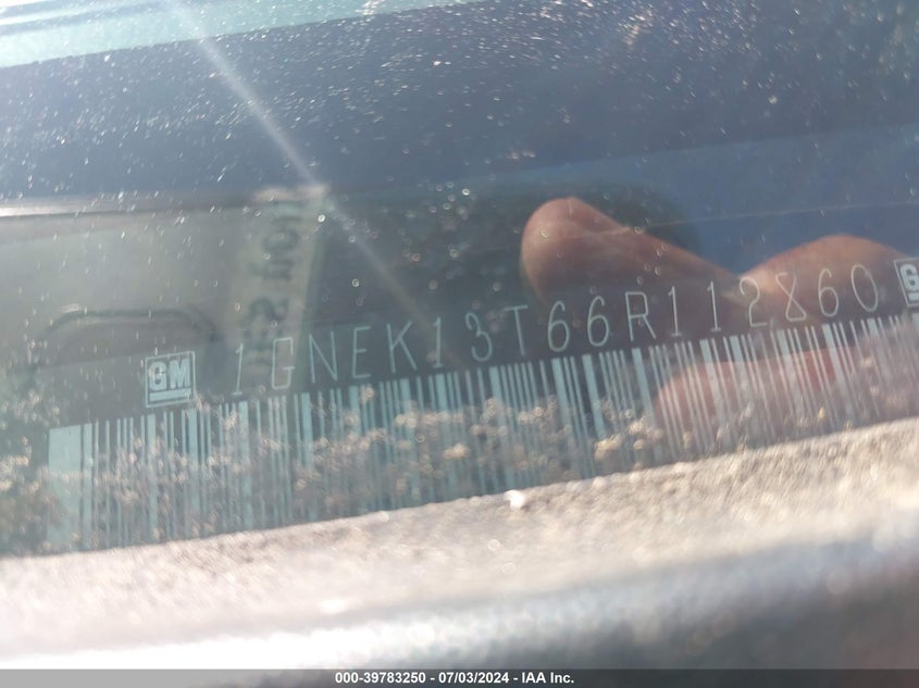 2006 Chevrolet Tahoe Z71 VIN: 1GNEK13T66R112860 Lot: 39783250