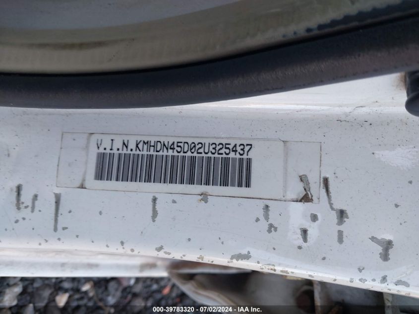 KMHDN45D02U325437 2002 Hyundai Elantra Gls