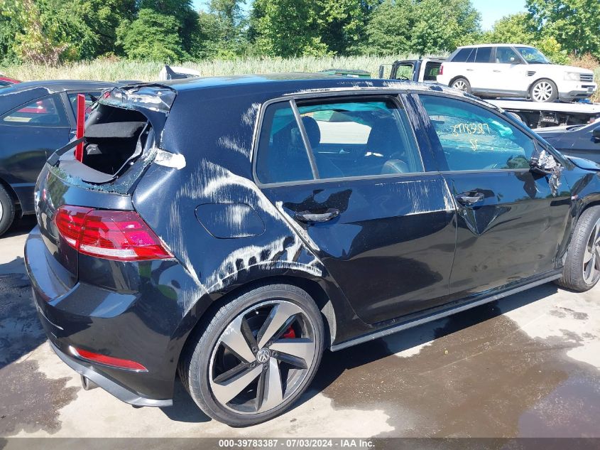 2019 Volkswagen Golf Gti 2.0T Autobahn/2.0T Rabbit Edition/2.0T S/2.0T Se VIN: 3VW5T7AU4KM037363 Lot: 39783387