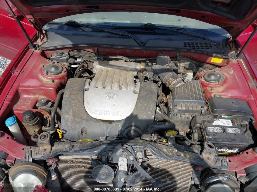 2004 Kia Optima Ex V6/Lx V6 VIN: KNAGD128345337215 Lot: 39783391