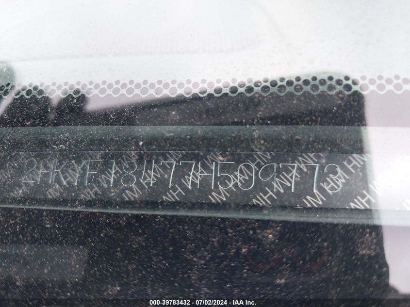 2007 Honda Pilot Ex VIN: 2HKYF18477H509773 Lot: 39783432