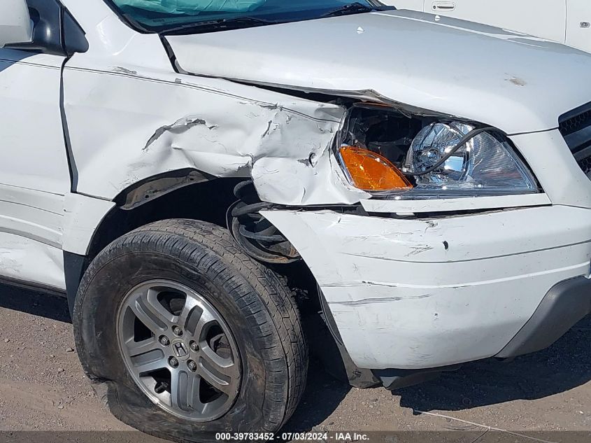 2004 Honda Pilot Ex-L VIN: 2HKYF18544H533162 Lot: 39783452