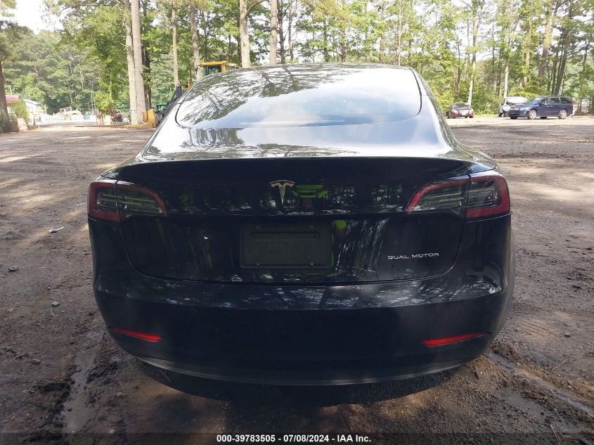 2021 Tesla Model 3 Long Range Dual Motor All-Wheel Drive VIN: 5YJ3E1EB6MF974376 Lot: 39783505