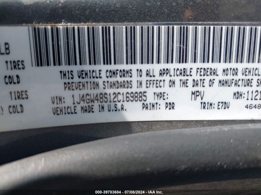 2002 Jeep Grand Cherokee Laredo VIN: 1J4GW48S12C169885 Lot: 39783684