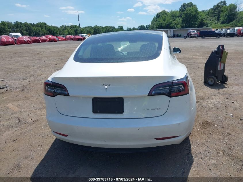 2020 Tesla Model 3 Long Range Dual Motor All-Wheel Drive VIN: 5YJ3E1EB3LF621009 Lot: 39783716