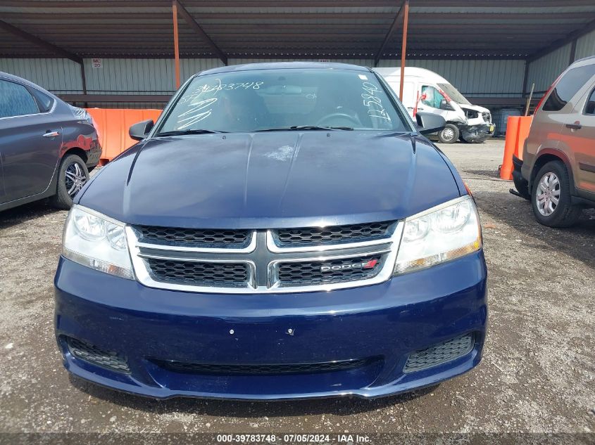 2014 Dodge Avenger Se VIN: 1C3CDZAB3EN125840 Lot: 39783748