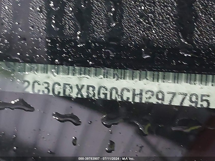 2012 Dodge Charger Se VIN: 2C3CDXBG0CH297795 Lot: 39783907