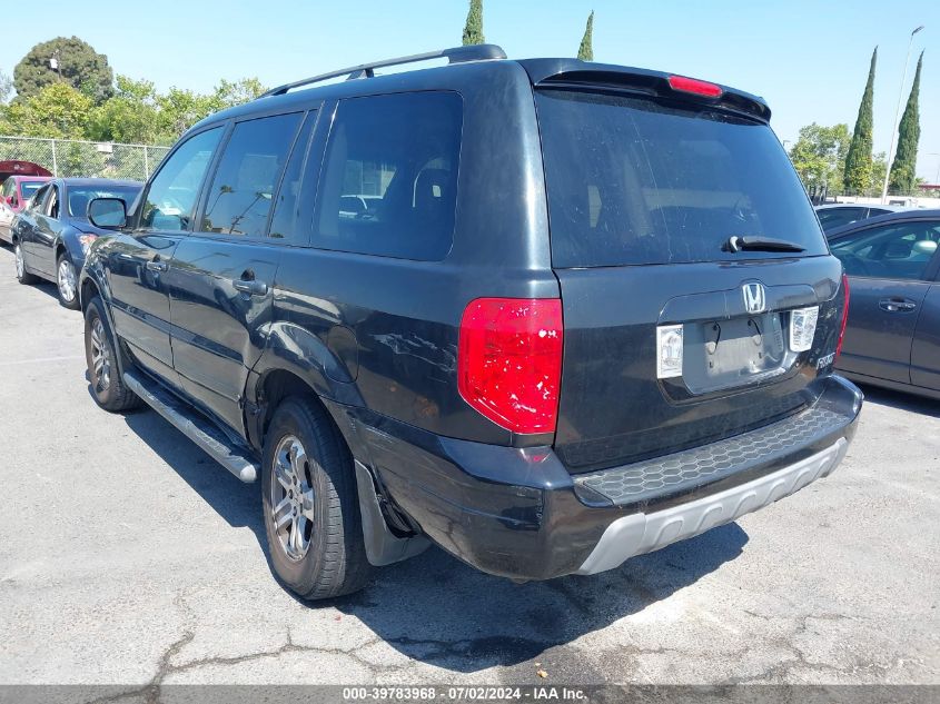 2003 Honda Pilot Ex-L VIN: 2HKYF18713H567334 Lot: 39783968