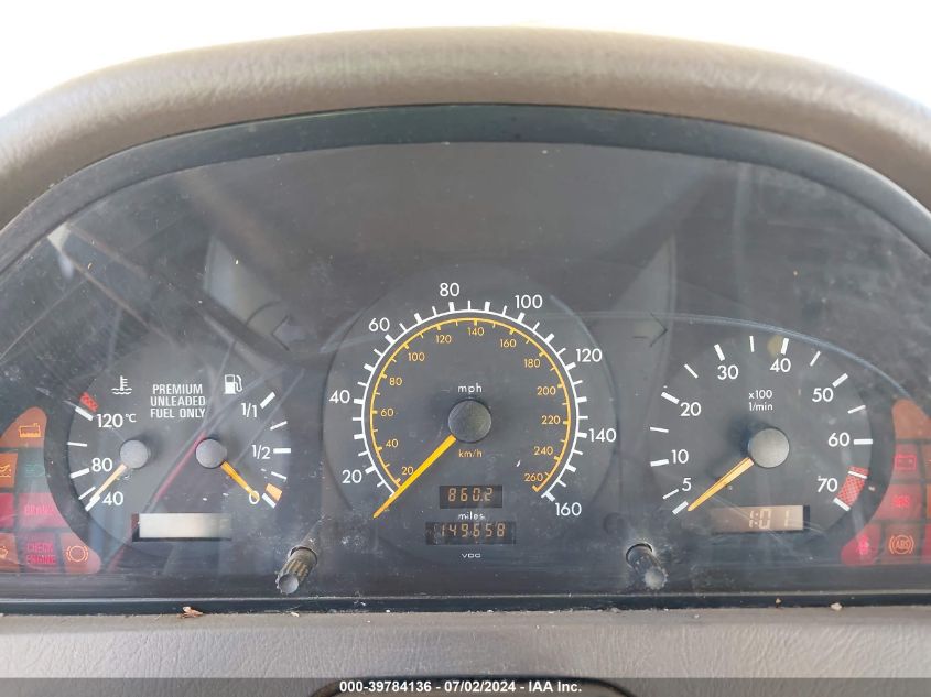 1995 Mercedes-Benz C 280 VIN: WDBHA28E7SF264097 Lot: 39784136