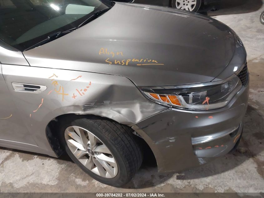 2018 Kia Optima Lx VIN: 5XXGT4L34JG255771 Lot: 39784202