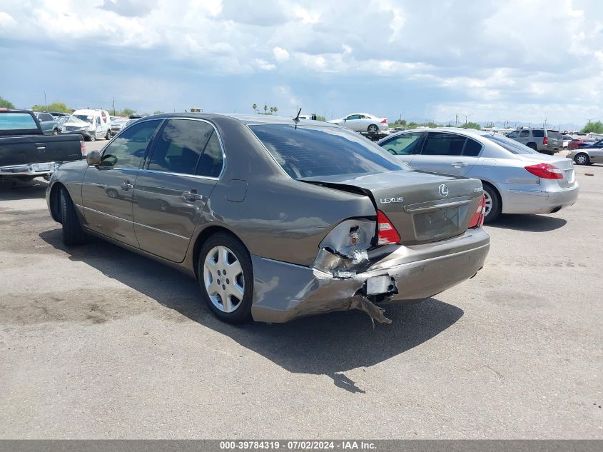 2004 Lexus Ls 430 VIN: JTHBN36F940169395 Lot: 39784319