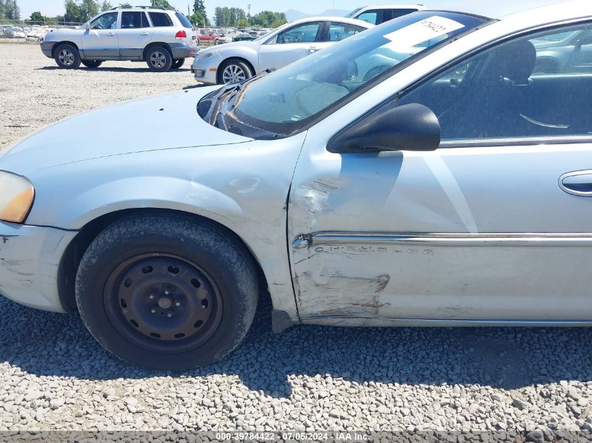 2001 Chrysler Sebring Lx VIN: 1C3EL46U01N673264 Lot: 39784422