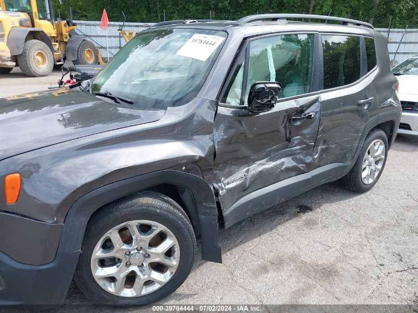 2016 Jeep Renegade Latitude VIN: ZACCJABT5GPD59596 Lot: 39784444