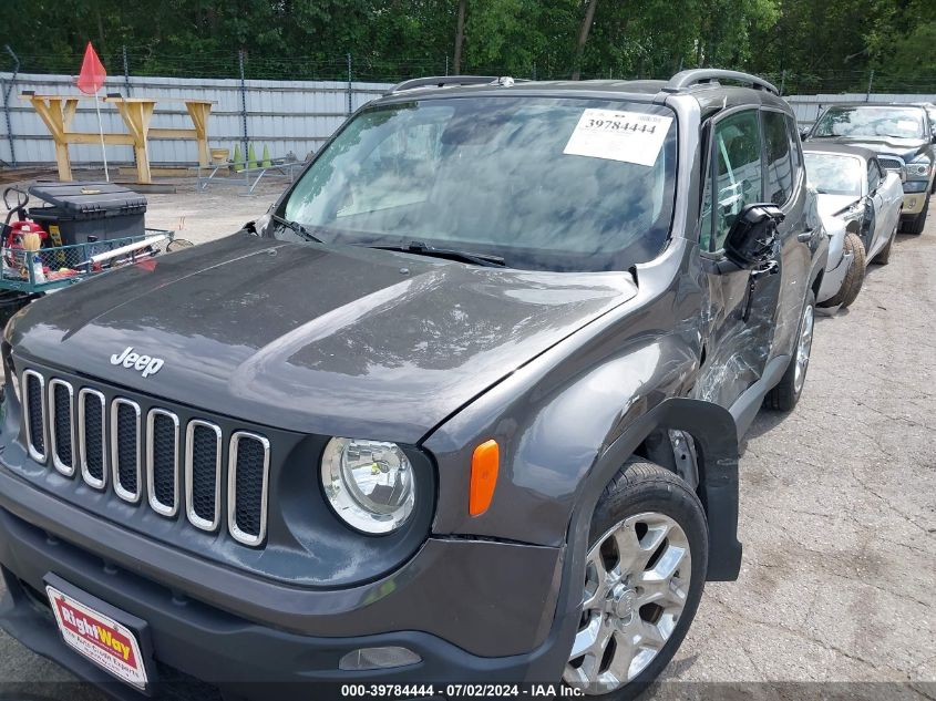 2016 Jeep Renegade Latitude VIN: ZACCJABT5GPD59596 Lot: 39784444
