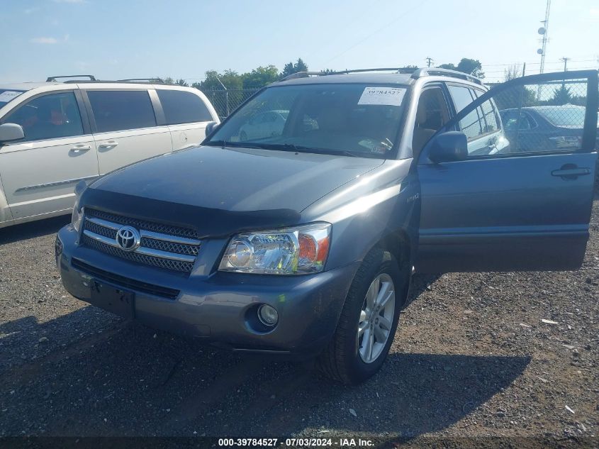 2006 Toyota Highlander Hybrid Limited V6 VIN: JTEDW21A060009210 Lot: 39784527