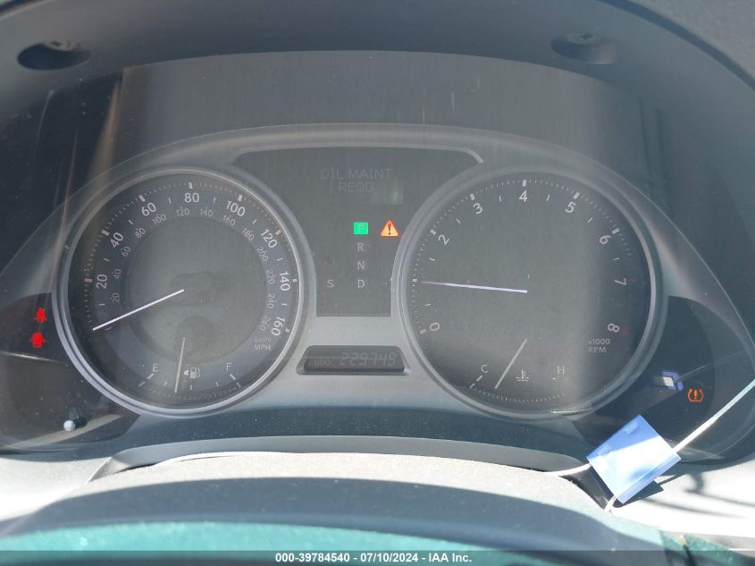 2007 Lexus Is 250 VIN: JTHBK262072035352 Lot: 39784540