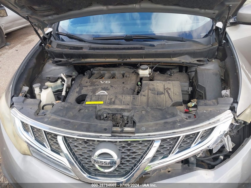 2012 Nissan Murano Sl VIN: JN8AZ1MW6CW206203 Lot: 39784665