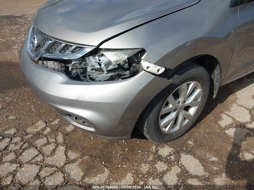 2012 Nissan Murano Sl VIN: JN8AZ1MW6CW206203 Lot: 39784665