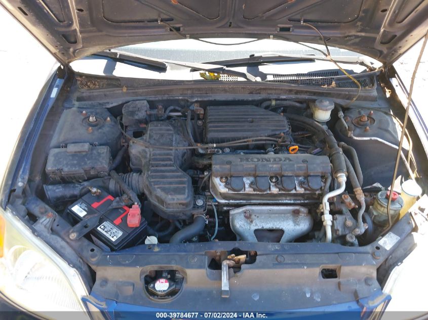 2003 Honda Civic Lx VIN: 2HGES16563H513764 Lot: 39784677