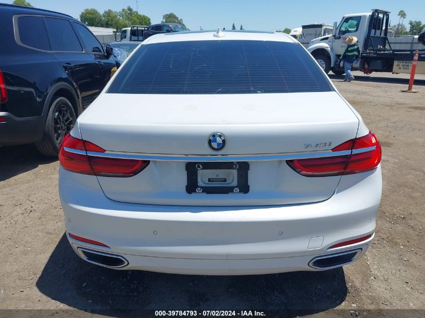 2016 BMW 740I VIN: WBA7E2C54GG546768 Lot: 39784793