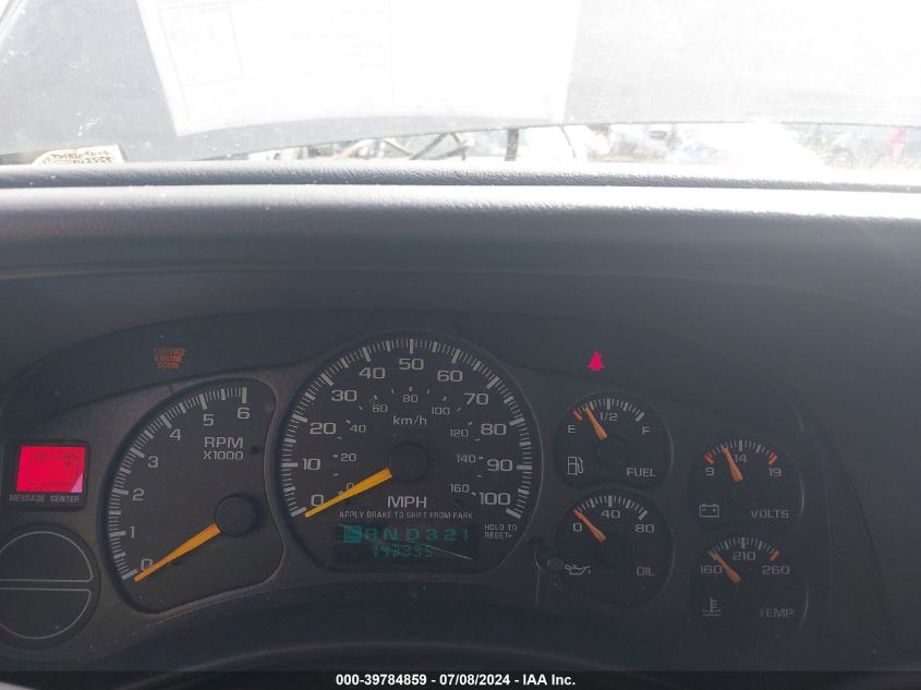 2001 Chevrolet Tahoe Lt VIN: 1GNEK13TX1R104088 Lot: 39784859