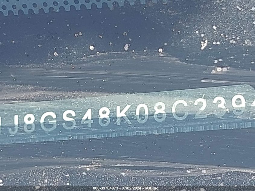 2008 Jeep Grand Cherokee Laredo VIN: 1J8GS48K08C239492 Lot: 39784973