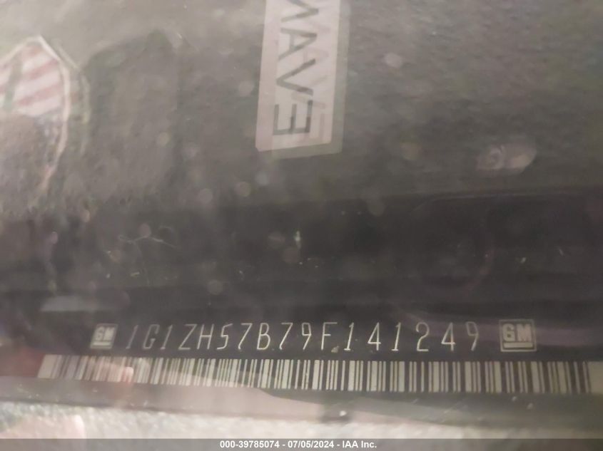 2009 Chevrolet Malibu Lt VIN: 1G1ZH57B79F141249 Lot: 39785074
