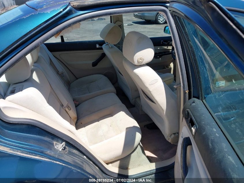 2001 Volkswagen Jetta Gls VIN: 3VWSB69M21M100608 Lot: 39785234