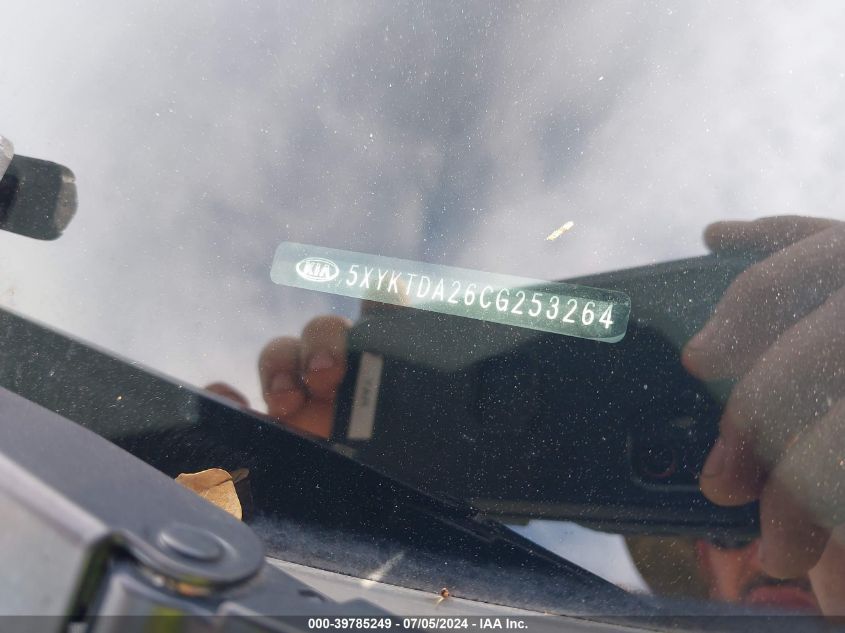 2012 Kia Sorento Lx V6 VIN: 5XYKTDA26CG253264 Lot: 39785249