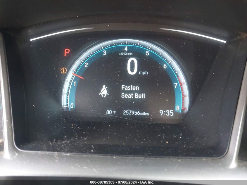 2018 Honda Civic Ex VIN: 2HGFC2F76JH529002 Lot: 39785309