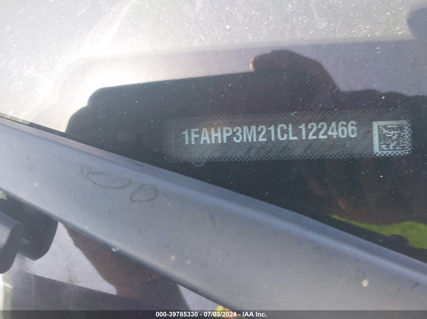 2012 Ford Focus Sel VIN: 1FAHP3M21CL122466 Lot: 39785330