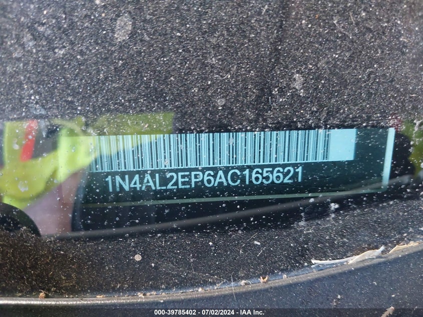 2010 Nissan Altima S VIN: 1N4AL2EP6AC165621 Lot: 39785402