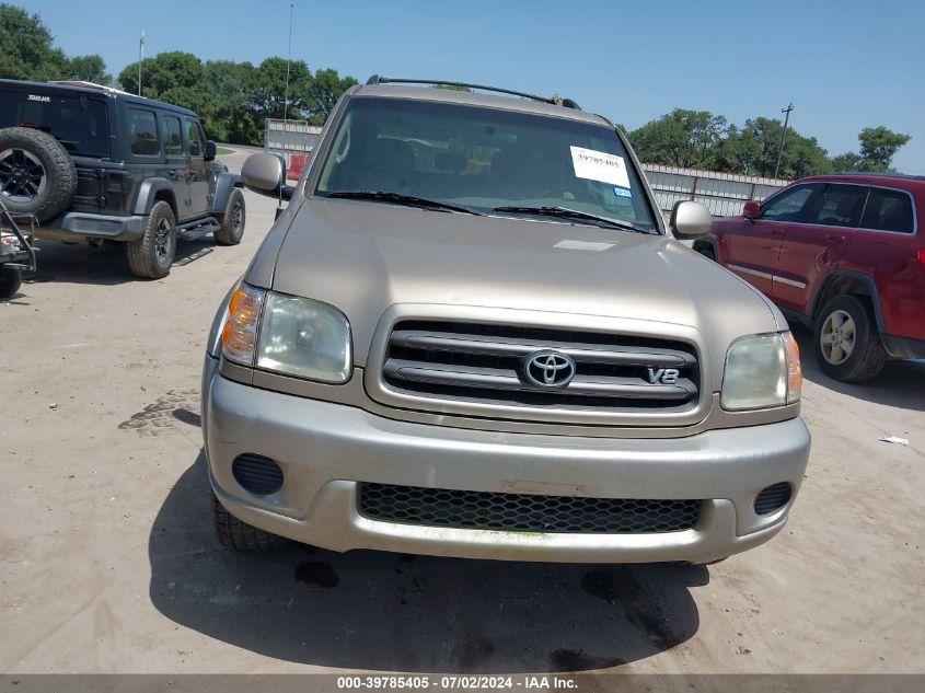 2001 Toyota Sequoia Sr5 VIN: 5TDBT44A71S050080 Lot: 39785405