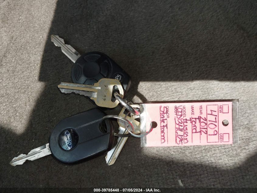 2012 Ford Fusion Se VIN: 3FAHP0HA8CR346125 Lot: 39785448
