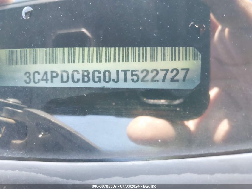 2018 Dodge Journey Sxt VIN: 3C4PDCBG0JT522727 Lot: 39785507