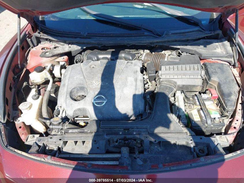 2010 Nissan Maxima 3.5 Sv VIN: 1N4AA5AP3AC817124 Lot: 39785514