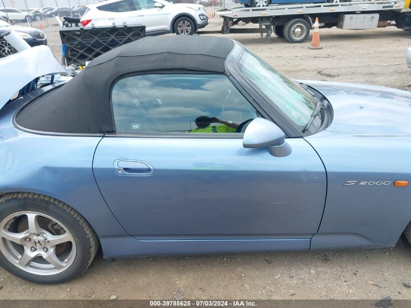 2002 Honda S2000 VIN: JHMAP11492T002255 Lot: 39785625