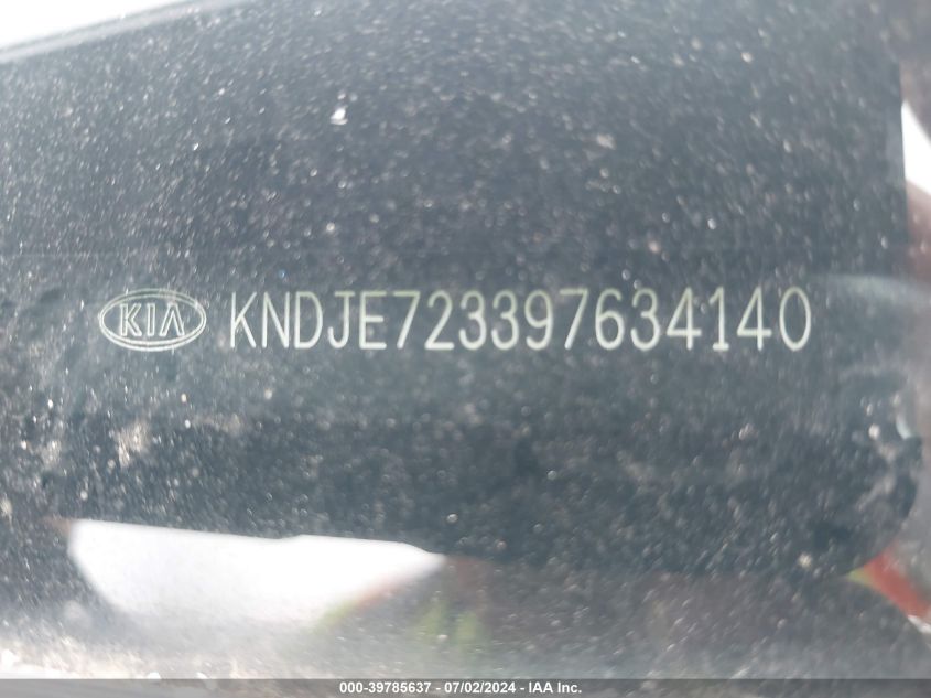 2009 Kia Sportage Ex V6 VIN: KNDJE723397634140 Lot: 39785637