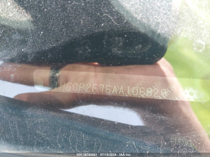 2010 Honda Accord 2.4 Ex VIN: 1HGCP2F76AA106829 Lot: 39785801